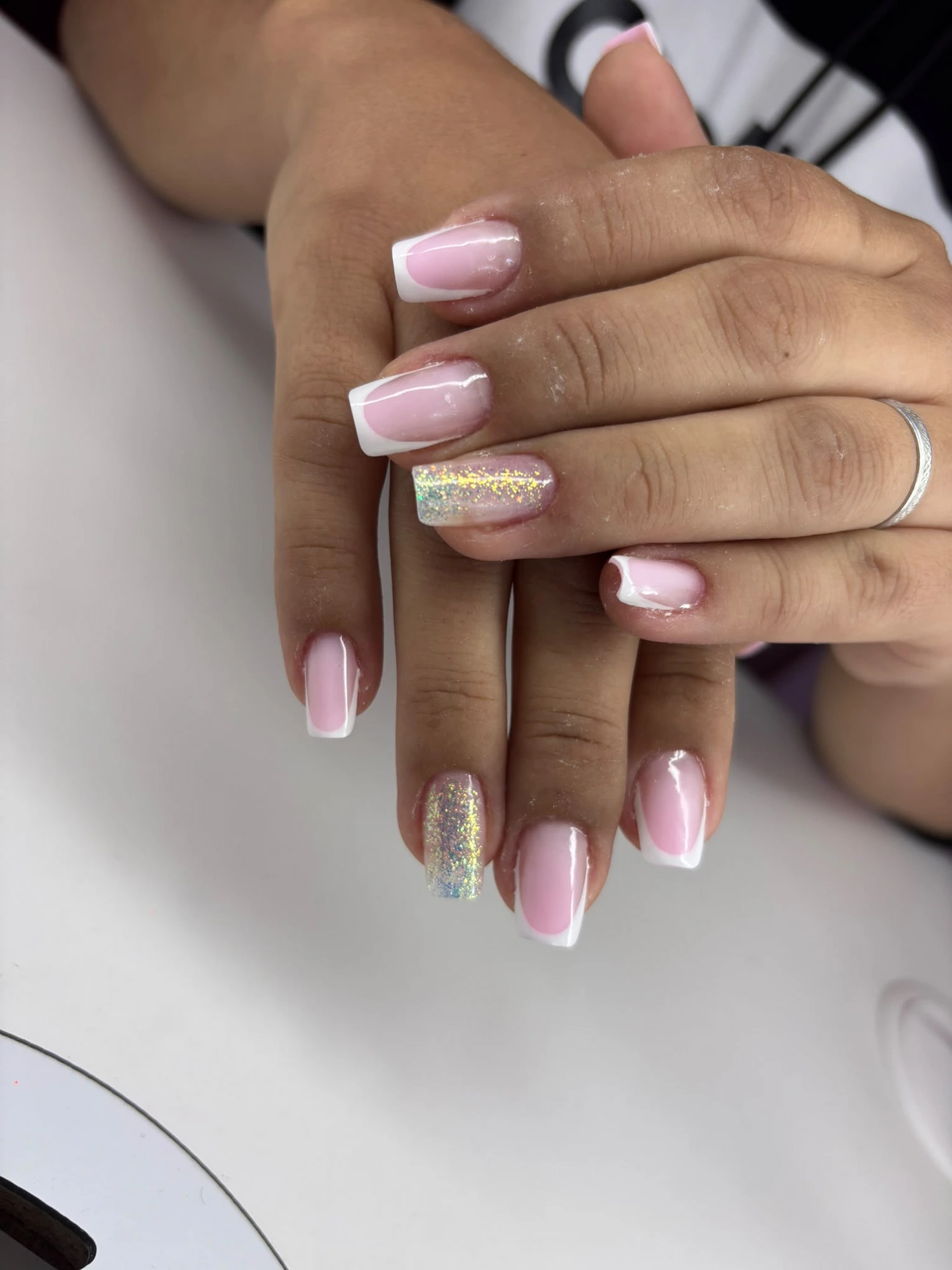 Soft pink classic manicure by Teo's Nails